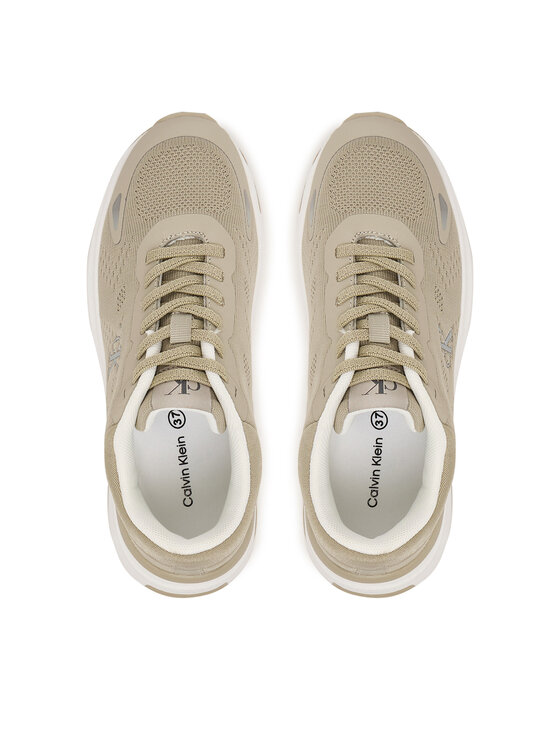 Calvin Klein Сникърси Calvin Klein Low Cut Lace-Up V3X9-83311-1903 Бежов