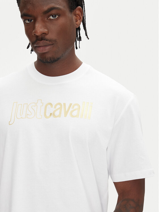 Just Cavalli Just Cavalli Футболка 78OAHT16 Білий Regular Fit