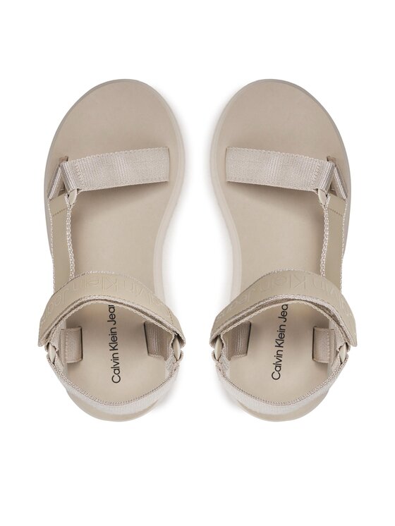 Calvin Klein Jeans Σανδάλια Calvin Klein Jeans Sandal Velcro Webbing Dc YW0YW01353 Μπεζ