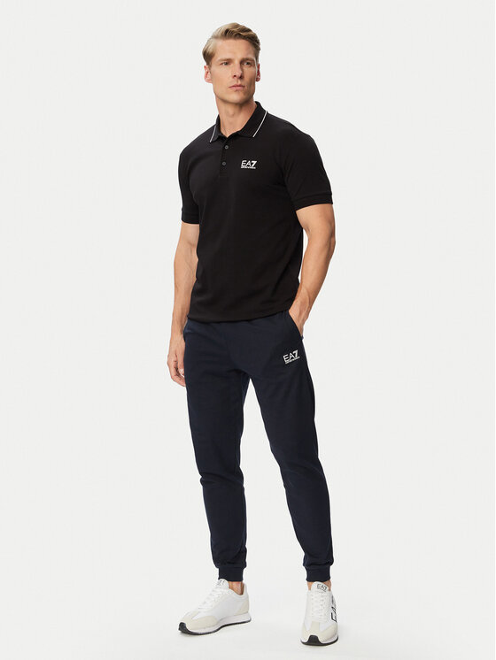 EA7 Emporio Armani EA7 Emporio Armani Поло 8NPF16 PJVUZ 1200 Чорний Slim Fit
