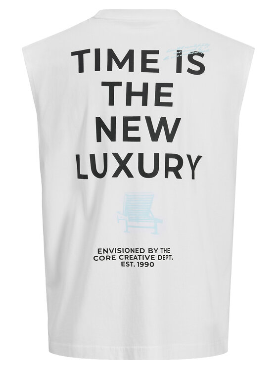 Jack & Jones Jack & Jones Camiseta sin mangas Eterna 12295670 Blanco Loose Fit