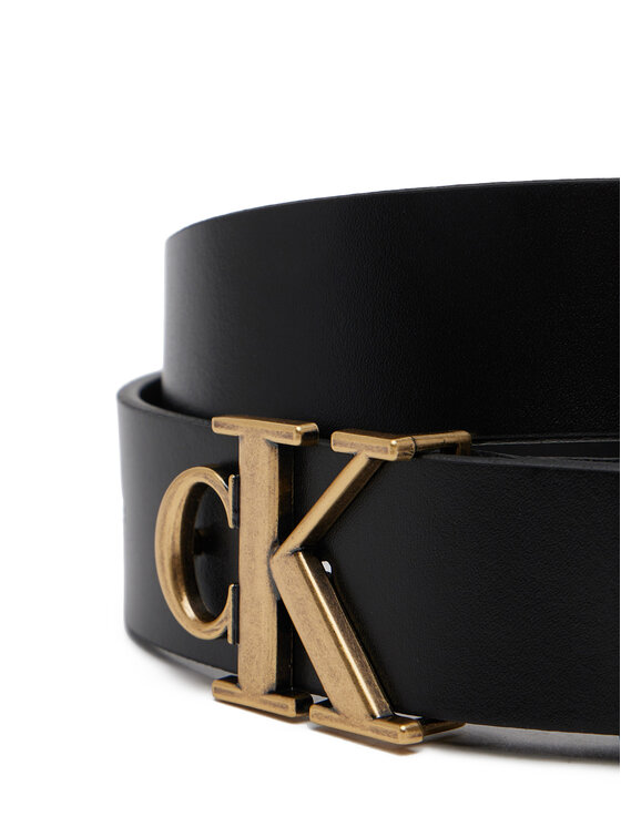 Calvin Klein Jeans Cintura da donna Calvin Klein Jeans Monogram Placque Buckle 30Mm LV04K7002G Nero