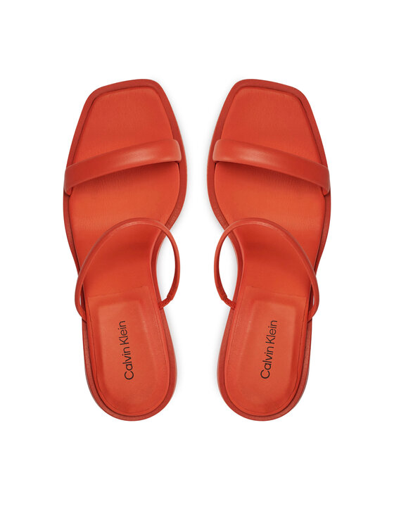 Calvin Klein Chanclas Calvin Klein Padded Curved Stil Slide 70 HW0HW01992 Rojo