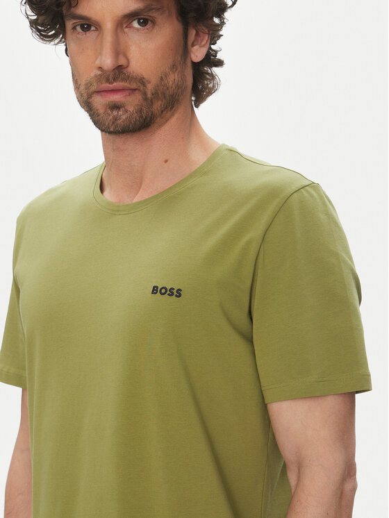 BOSS BOSS Футболка Mix&Match 50515312 Зелений Regular Fit