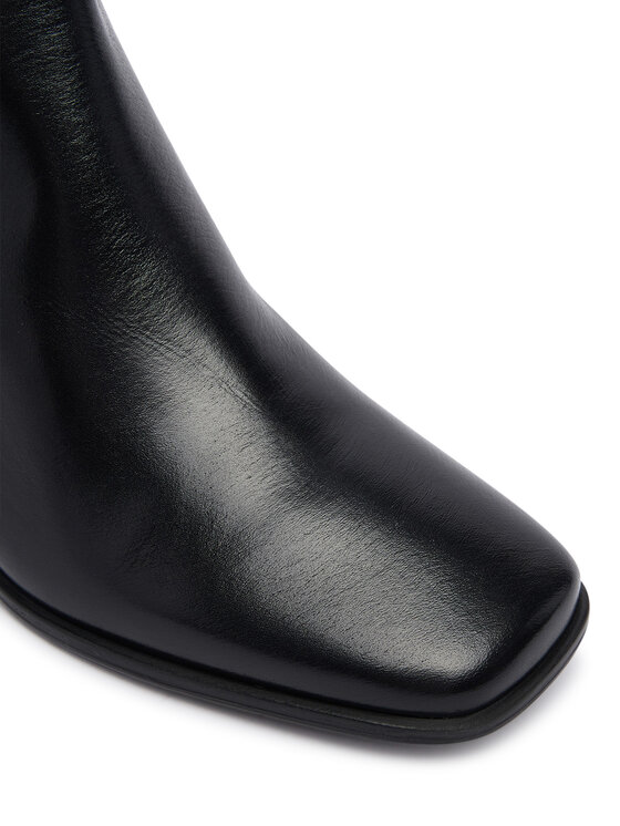 Tommy Hilfiger Botine Tommy Hilfiger Th Strap Leather Block Heel Boot FW0FW09488 Negru