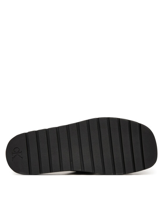 Calvin Klein Šľapky Calvin Klein Sq Molded Sandal Xcross Lth HM0HM02235 Čierna