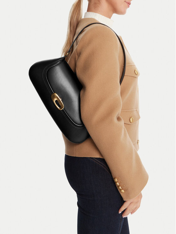 Calvin Klein Ročna torba Calvin Klein Hardware Flap Shoulder Bag LV04F3146G Črna
