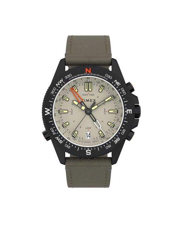 Timex Karóra Timex Tide-Temp-Compass 43mm Eco-Friendly Strap TW2V21800 Fekete