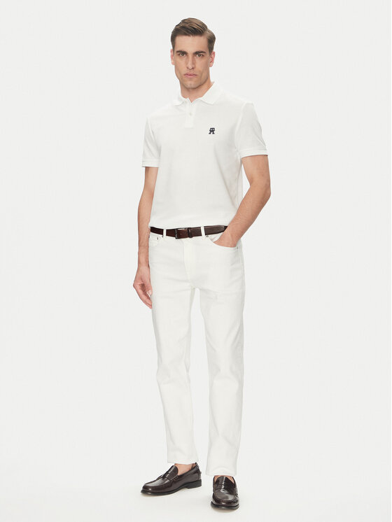 Tommy Hilfiger Tommy Hilfiger Polo MW0MW33167 Λευκό Regular Fit