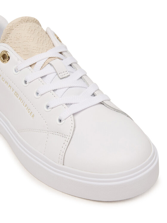Tommy Hilfiger Sneakersy Tommy Hilfiger Th Feminine Cupsole Monogram FW0FW09606 Biały