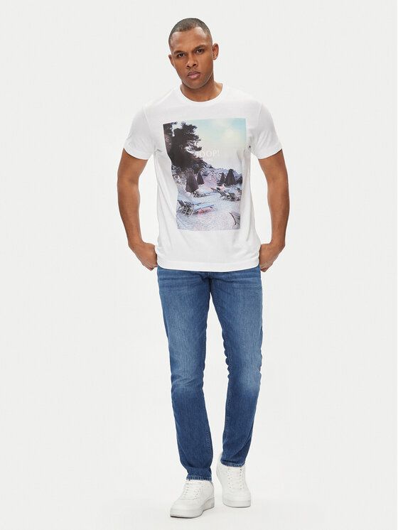 JOOP! Jeans JOOP! Jeans T-shirt 47Dario 30042425 Bijela Modern Fit