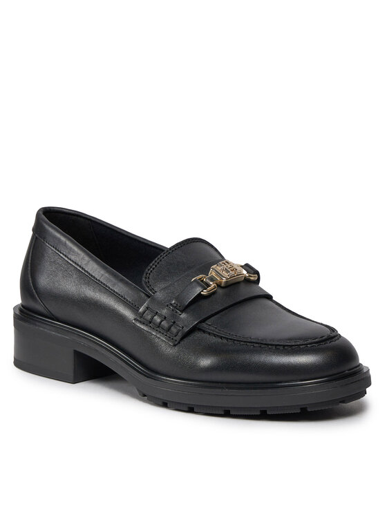 Tommy Hilfiger Loaferice Tommy Hilfiger Th Hardware Loafer FW0FW07765 Crna