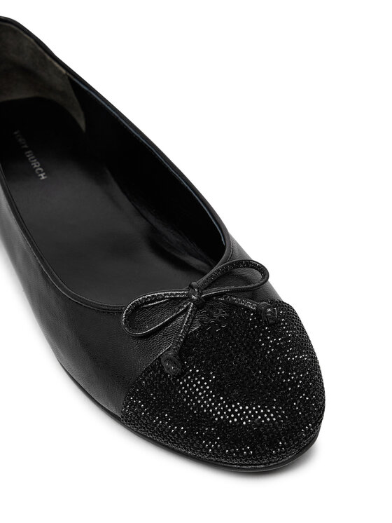 Tory Burch Балетки Tory Burch Cap-Toe Pave Ballet 166214 Чорний