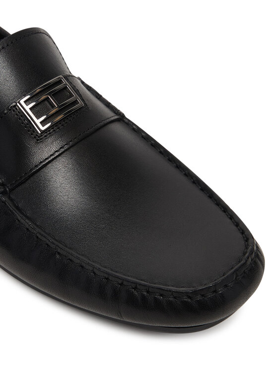 Tommy Hilfiger Mokaszin Tommy Hilfiger Hardware Hilfiger Driver Shoe FM0FM05838 Fekete