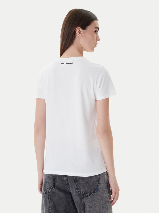 KARL LAGERFELD KARL LAGERFELD Póló A1W17019 Fehér Regular Fit