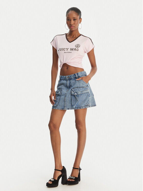 Juicy Couture Juicy Couture Camiseta Juicy Wag JCWCT126319 Rosa Slim Fit
