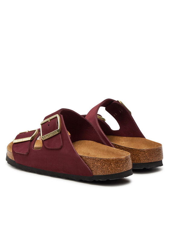 Birkenstock Klapki Birkenstock Arizona Sfb Lenb1028719 Bordowy