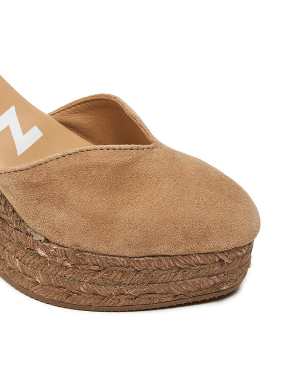 Manebi Espadrilky Manebi Hamptons Heart-Shaped Wedge Espadrilles W 1.6 WH Béžová