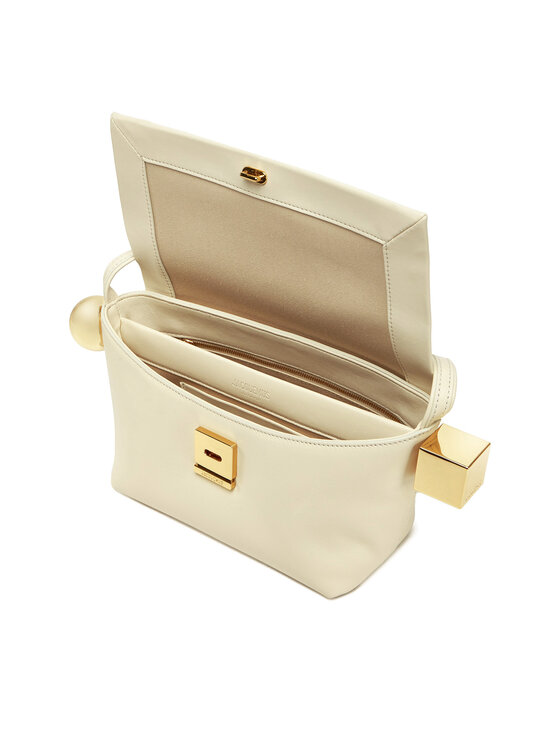 JACQUEMUS Kabelka JACQUEMUS Le Rond Carre 24H243BA383-3171 Écru