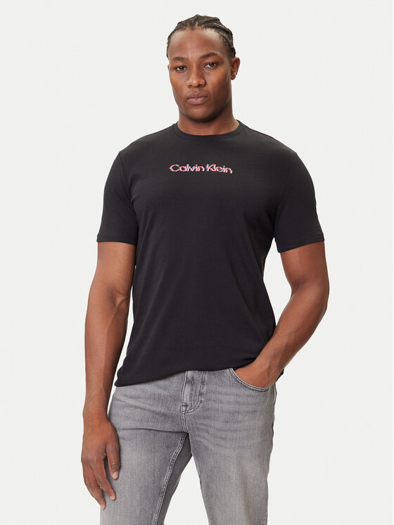 Calvin Klein Jeans Calvin Klein Jeans T-shirt Glitched Logo LV04RC858G Crna Regular Fit
