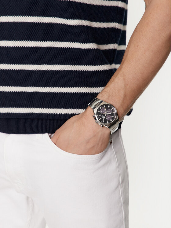 Casio Ročna ura Casio Edifice Solar Powered Chronograph EFS-S630D-1AVUEF Srebrna