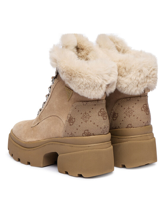 Guess Šnurovacia obuv Guess FLFYRL SUE10 Béžová