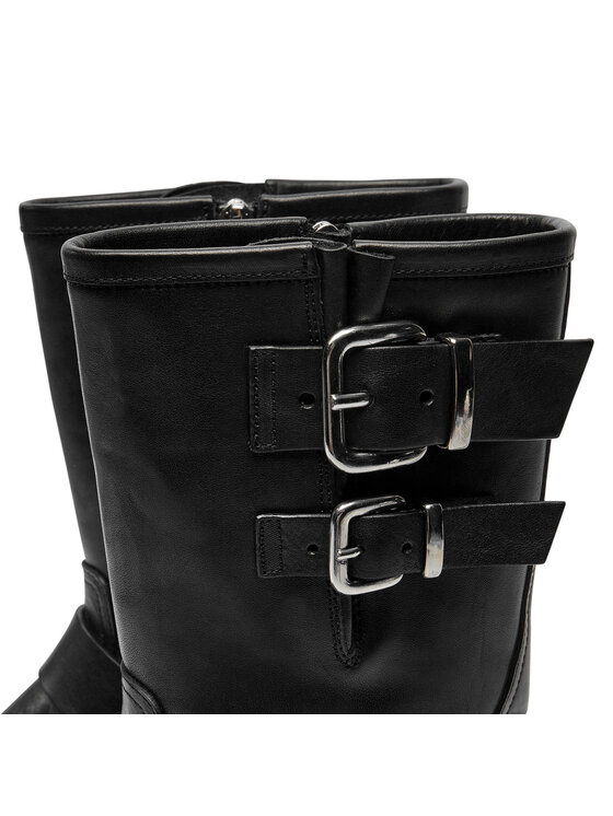 AGL Ботильйони AGL Chunky Biker D756589PGKD0711013 Чорний
