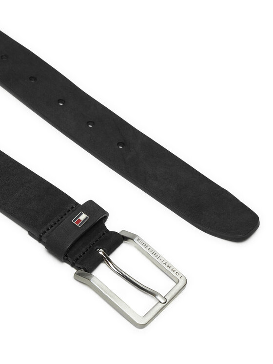 Tommy Hilfiger Мъжки колан Tommy Hilfiger Oliver Nubuck 3.5 AM0AM13019 Черен