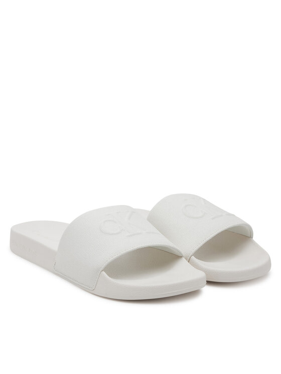 Calvin Klein Jeans Ciabatte Calvin Klein Jeans Slide Hf Mono Cv YM0YM01282 Bianco