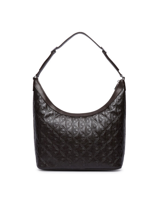 Calvin Klein Borsetta Calvin Klein Emblem Aop Debossed Medium Shbag LV04F3875G Marrone