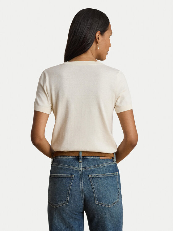 LAUREN RALPH LAUREN LAUREN RALPH LAUREN Camiseta 200P14055500 Crema Regular Fit