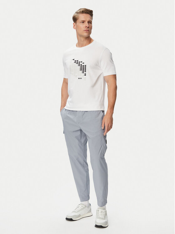 BOSS BOSS Camiseta Network Flag 50566853 Blanco Regular Fit