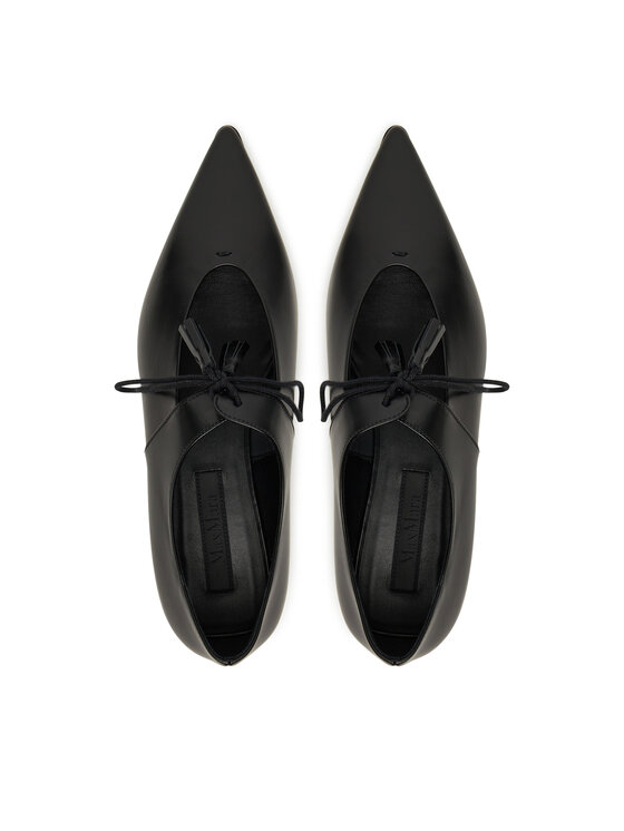 Max Mara Īsi apavi Max Mara Laceup 2524526111600 Melns