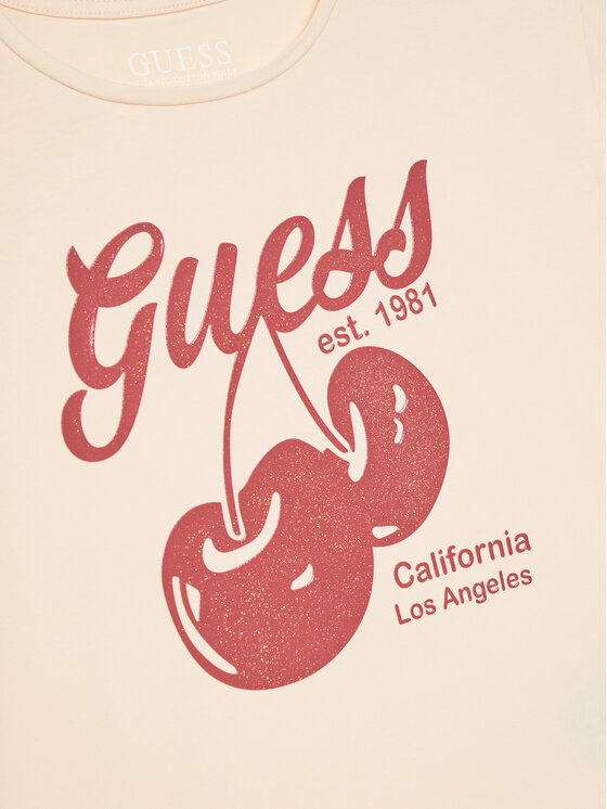 Guess Guess Футболка J5GI00 K6YW4 Рожевий Regular Fit