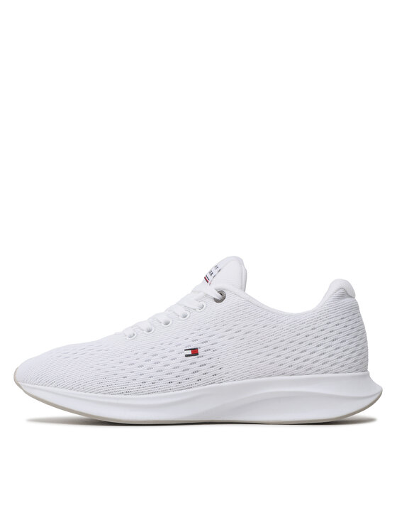 Tommy Hilfiger Laisvalaikio batai Tommy Hilfiger Lightweight Runner Knit FM0FM04700 Balta