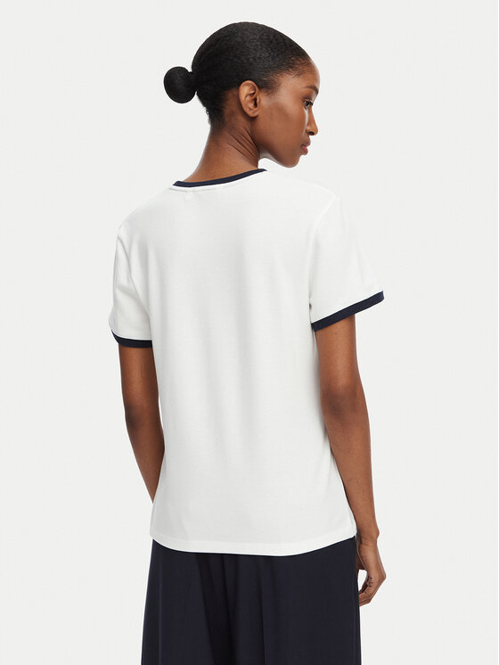 Tommy Hilfiger Tommy Hilfiger Camiseta Th Roundal WW0WW50032 Blanco Regular Fit