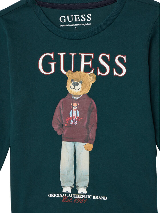 Guess Guess Blusa N6YI06 K3794 Verde oscuro Regular Fit