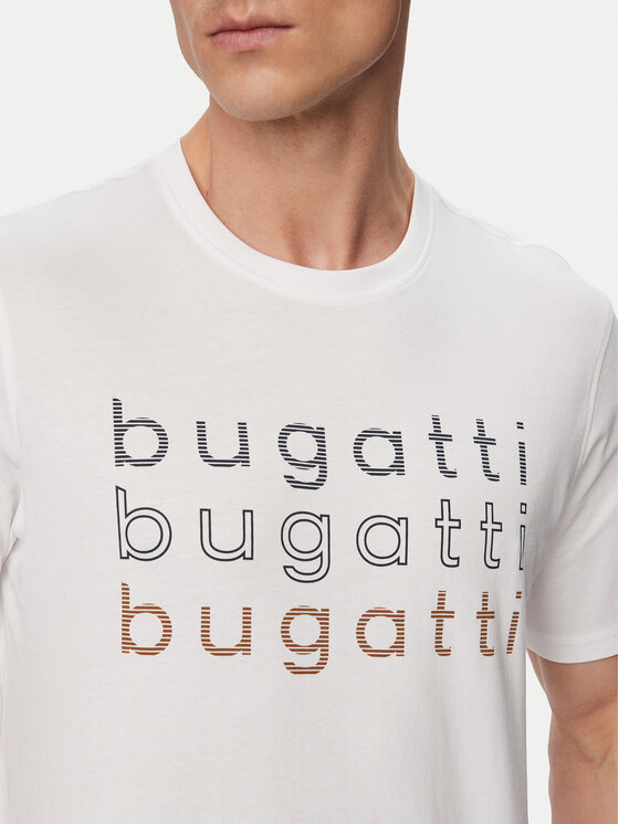 Bugatti Bugatti Camiseta 8350-15042E Blanco Regular Fit