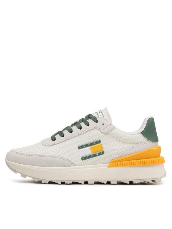 Sneakersy Tommy Jeans Tjm Tech Runner Metalic Mix EM0EM01300 Beżowy ...