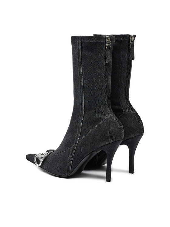 Diesel Боти Diesel 95mm D-Venus Y03413P6078 Черен