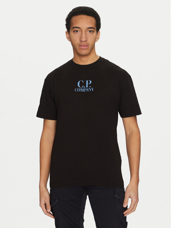 C.P. Company C.P. Company T-shirt 18CMTS141A005100W Crna Regular Fit