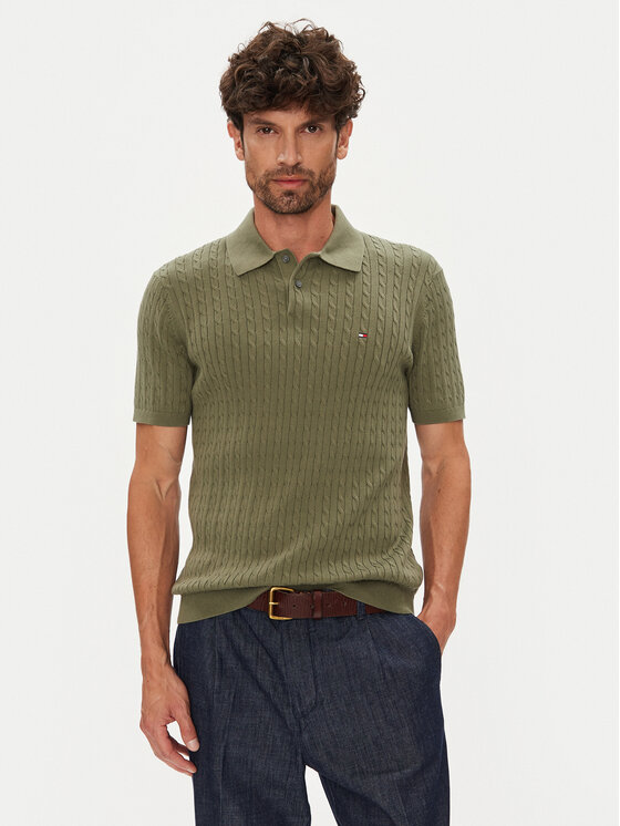 Tommy Hilfiger Tommy Hilfiger Polo majica MW0MW40701 Zelena Regular Fit