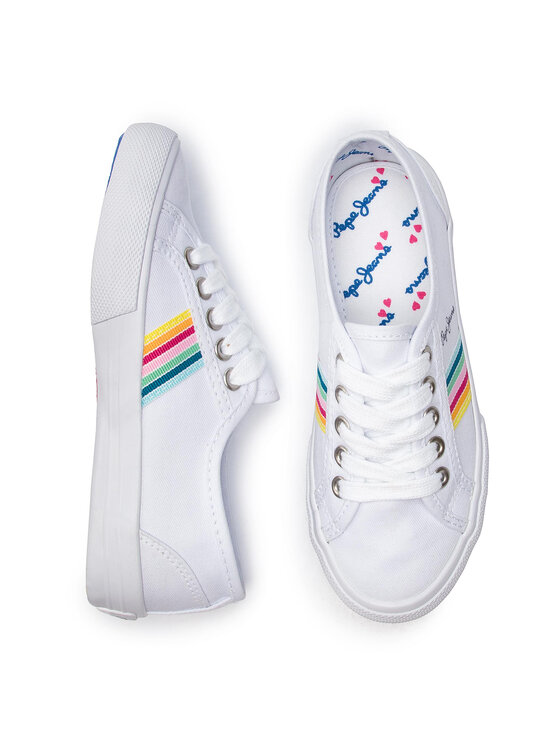 Pepe Jeans Teniszcipő Pepe Jeans Baker Tape PGS30383 Fehér