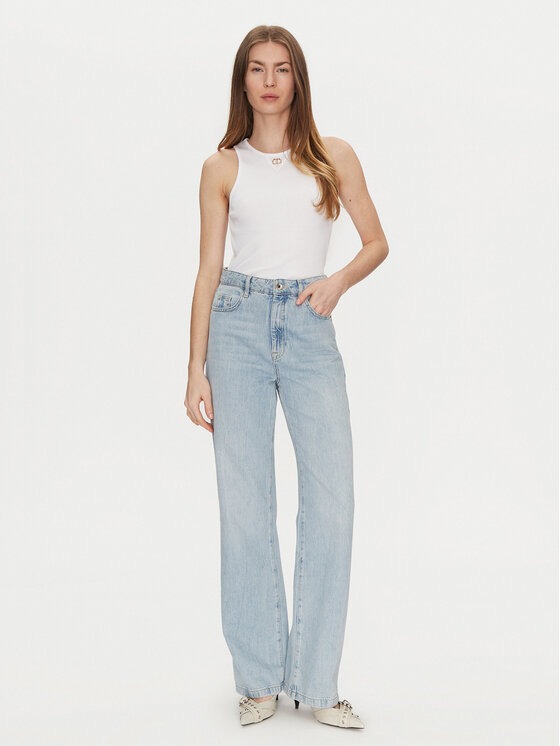 TWINSET TWINSET Топ 251TP2550 Білий Slim Fit