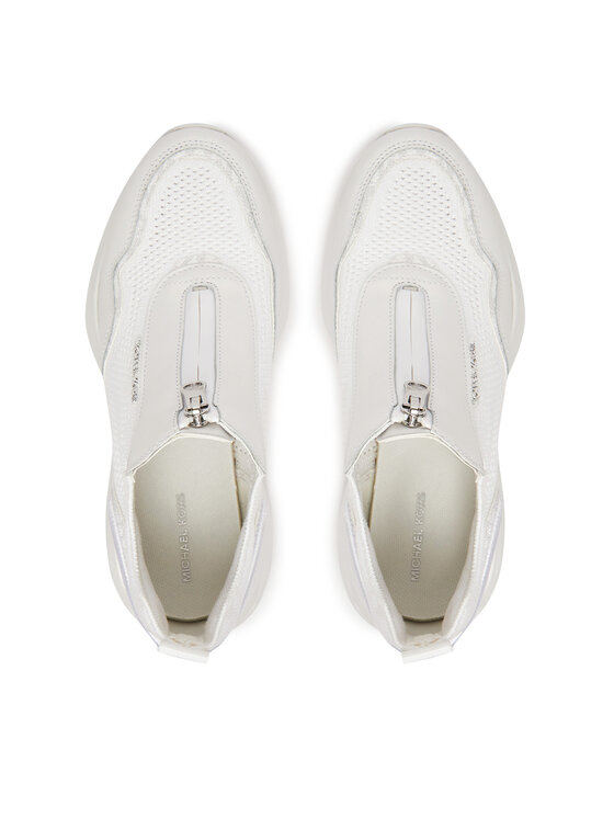 MICHAEL Michael Kors Laisvalaikio batai MICHAEL Michael Kors Zuma Mixed-Media Trainer 43F5ZUFP3L Balta