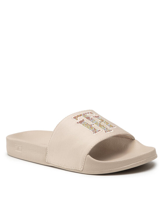 Tommy Hilfiger Šľapky Tommy Hilfiger Th Logo Pool Slide FW0FW06420 Béžová