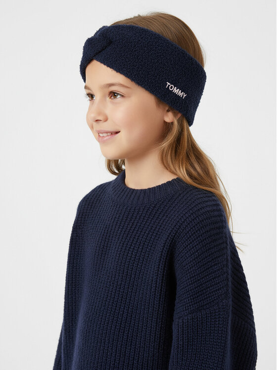Tommy Hilfiger Textilní čelenka Tommy Hilfiger AW0AW14041 Tmavomodrá