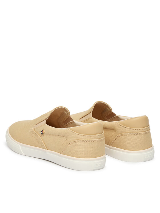 Tommy Hilfiger Tenisky Tommy Hilfiger Th Low Profile Slip On FW0FW09103 Béžová