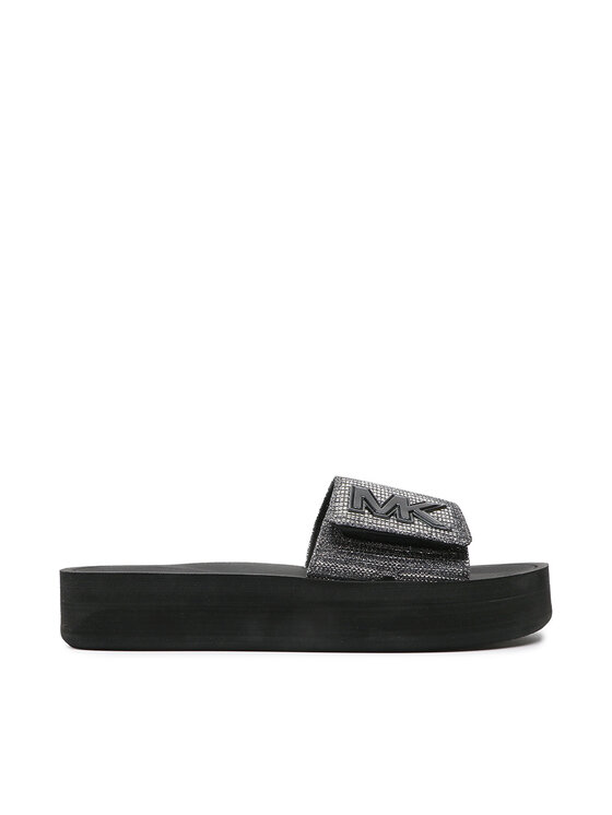 MICHAEL Michael Kors Чехли MICHAEL Michael Kors Mk Platform Slide 40S1MKFA1D Сребрист