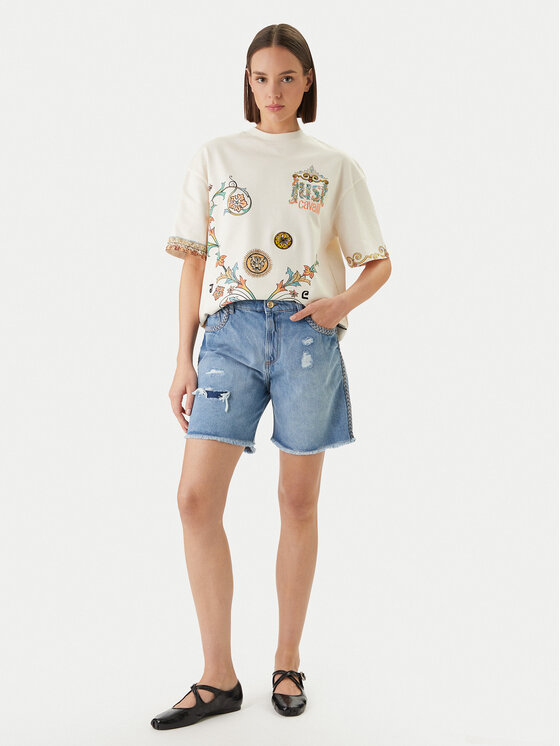 Just Cavalli Just Cavalli Camiseta 80PAHE08 CJ118 Blanco Regular Fit